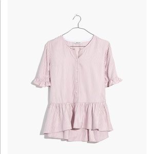 Brand New Madewell Studio Ruffle Hem Top Lavender